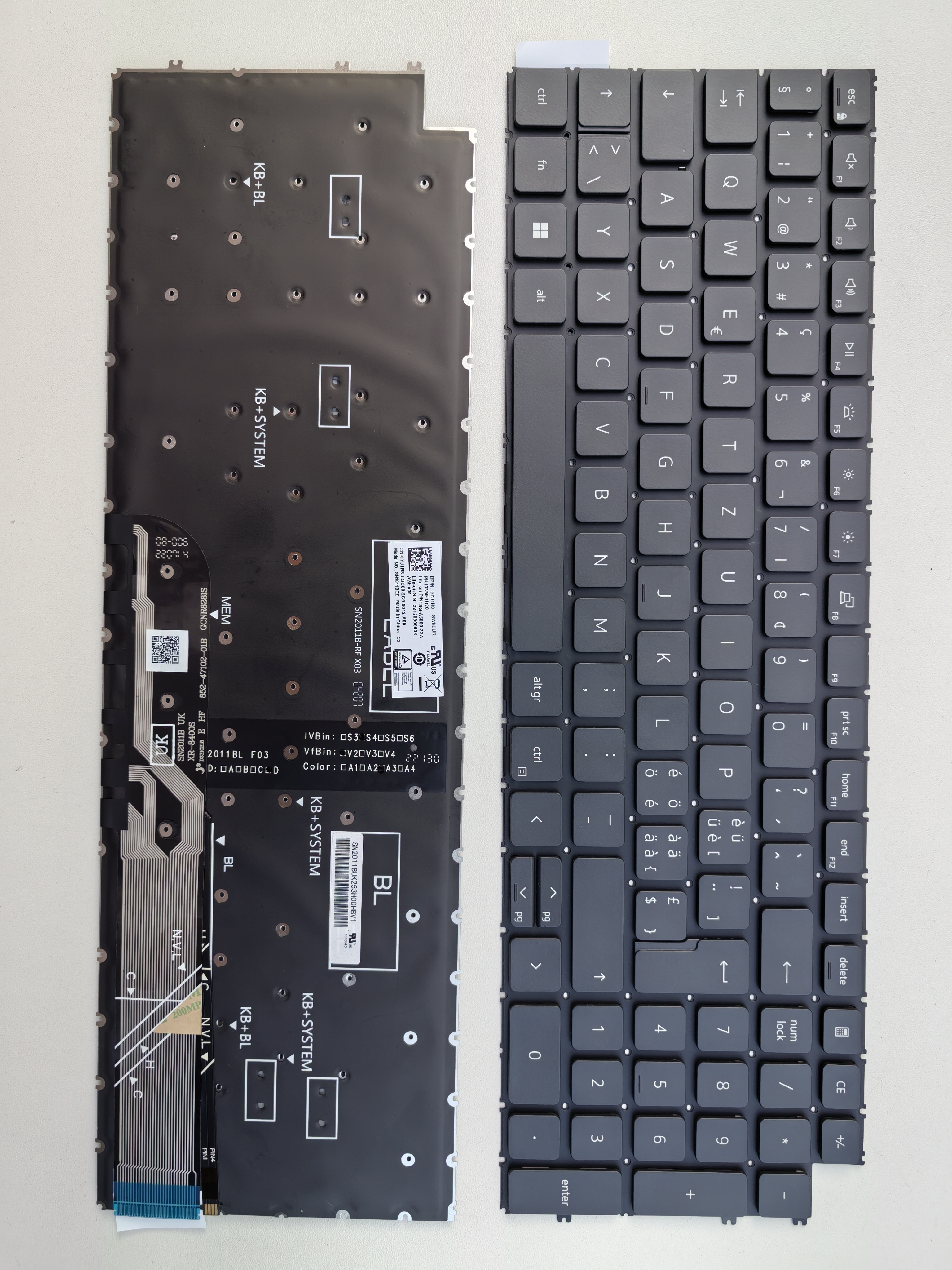 Picture of New Replacement Laptop Keyboard For DELL 7510/5510/5515/3511/3515 BLACK Backlit Other Language Layout
